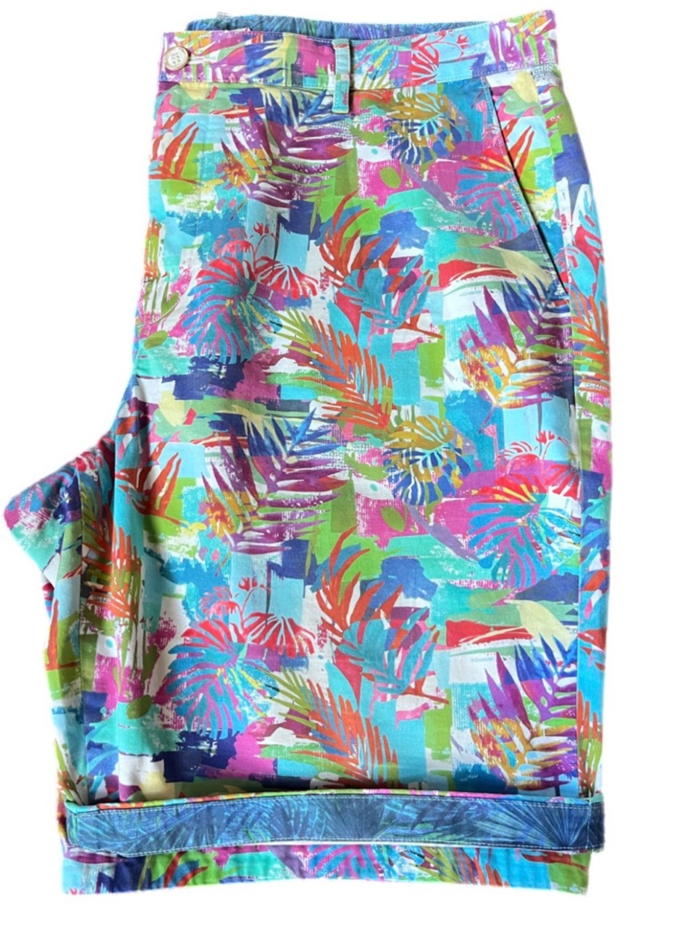 Robert Graham Multicolor Tropical Print Flat Front Men's Shorts